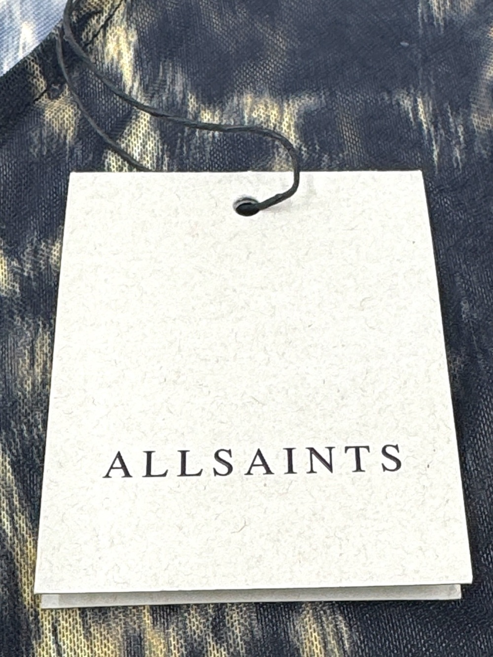 NWT AllSaints Elia Ruched Animal Print Long Sleeve Mesh Blouse Top Size US 6 - Picture 11 of 16